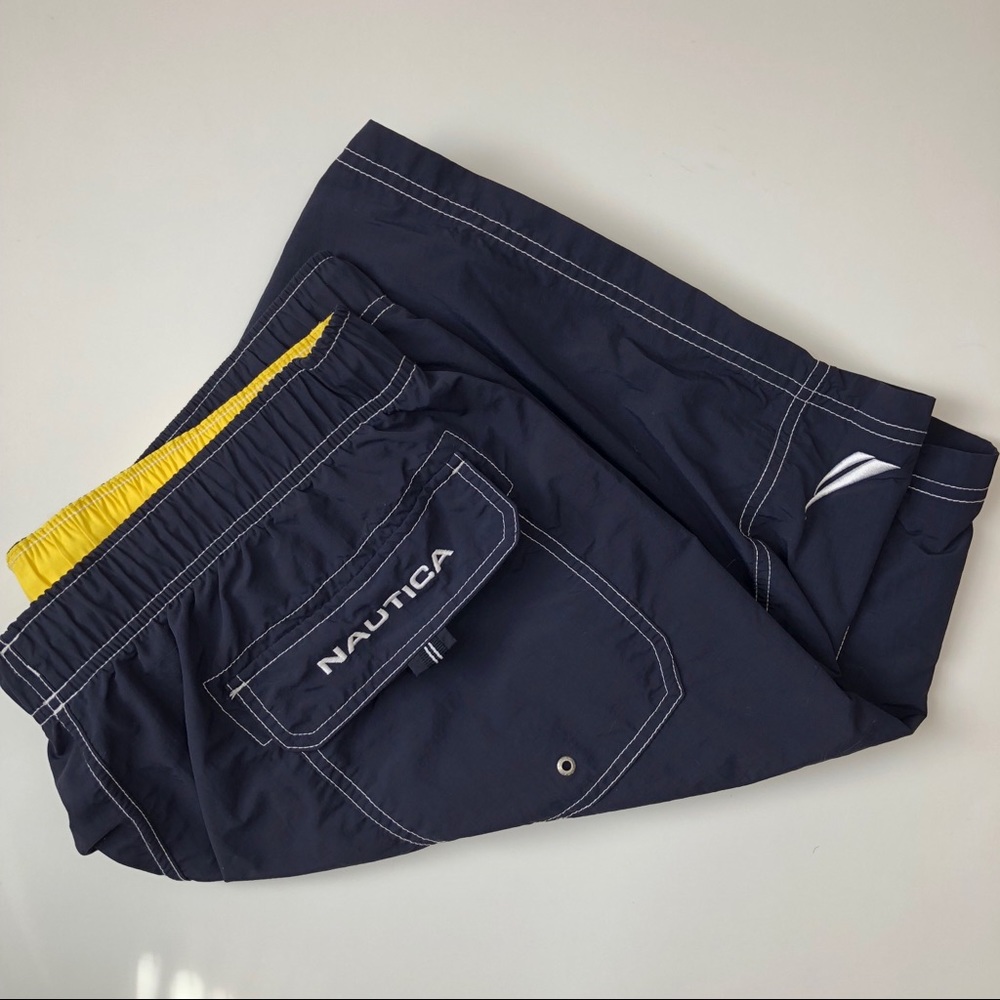 Nautica Men's Swim Trunks Blue Yellow SIze 2XL